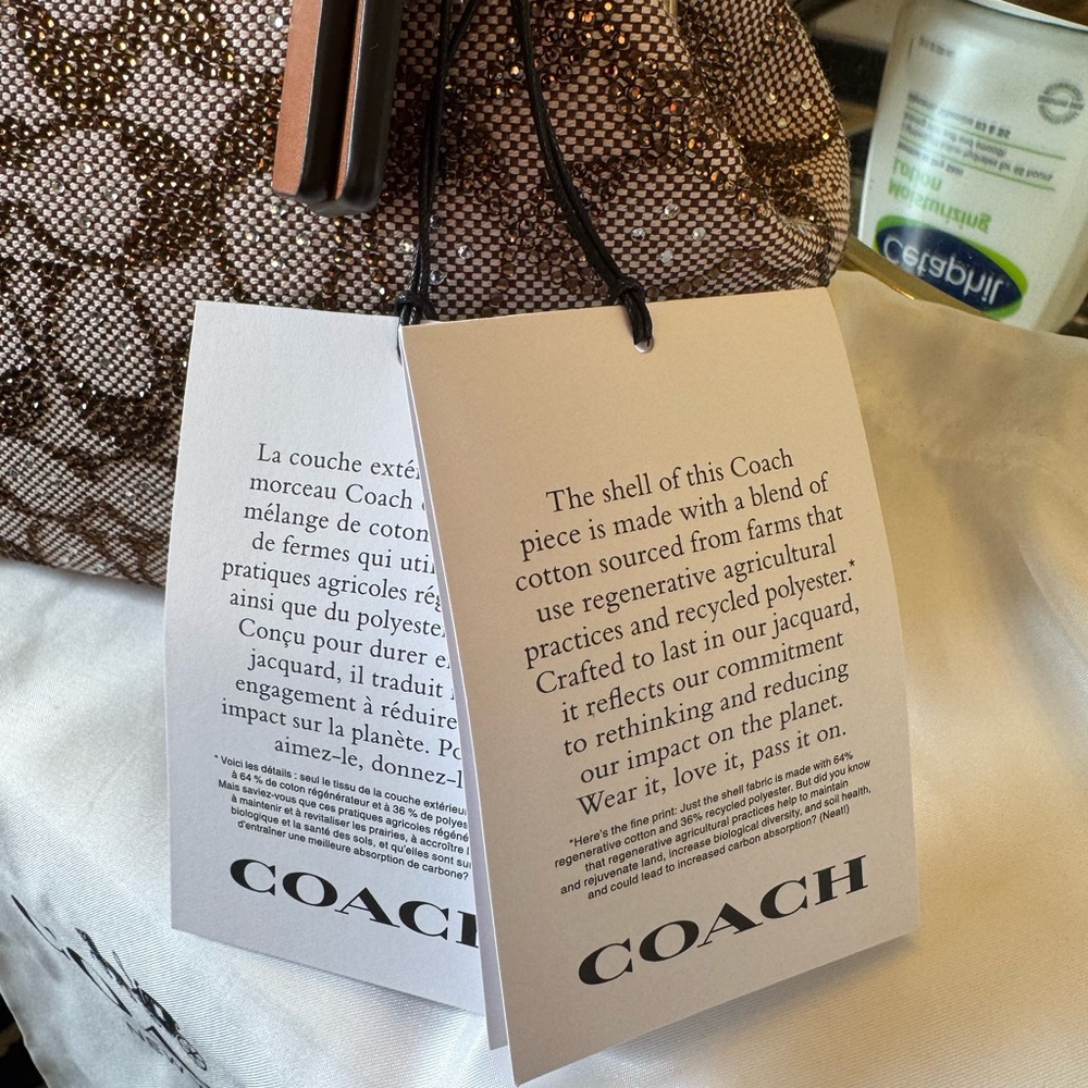 Coach Crystal Signature Jacquard Kisslock 16 Frame Bag - Picture 8 of 17